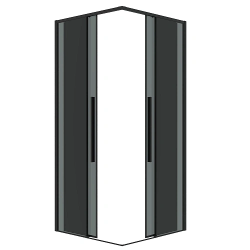 Душевая дверь GROSSMAN Galaxy 1/2.K33.01.12.21.10 (120x195) черный матовый, стекло тонированное Душевая дверь GROSSMAN Galaxy 1/2.K33.01.12.21.10 (120x195) черный матовый, стекло тонированное