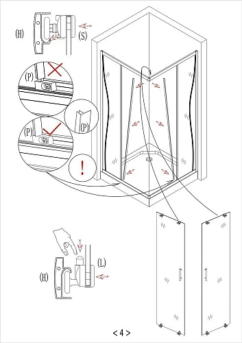 Душевой уголок Taliente 80x80x195см, квадратный, раздвижной, прозр.стекло 6мм, черный профиль TA-08082-1CB Душевой уголок Taliente 80x80x195см, квадратный, раздвижной, прозр.стекло 6мм, черный профиль TA-08082-1CB