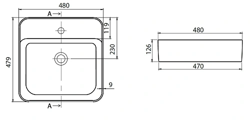 Раковина Allen Brau Liberty 4.32014.20 накладная, белый Раковина Allen Brau Liberty 4.32014.20 накладная, белый