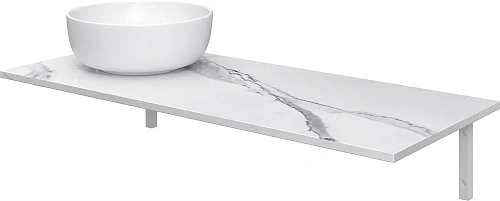 Комплект мебели DIWO Элиста 120 белый мрамор, с раковиной Moduo 40 RING 555794 Комплект мебели DIWO Элиста 120 белый мрамор, с раковиной Moduo 40 RING 555794