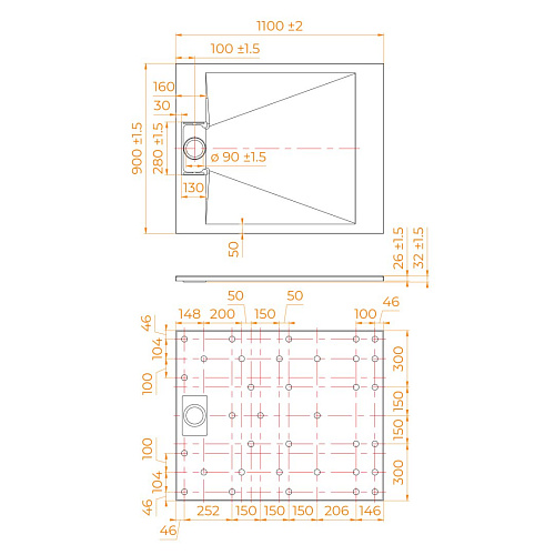 Душевой поддон RGW SMC TUS-W 900x1100 мм 553702911-01 прямоугольный белый Душевой поддон RGW SMC TUS-W 900x1100 мм 553702911-01 прямоугольный белый