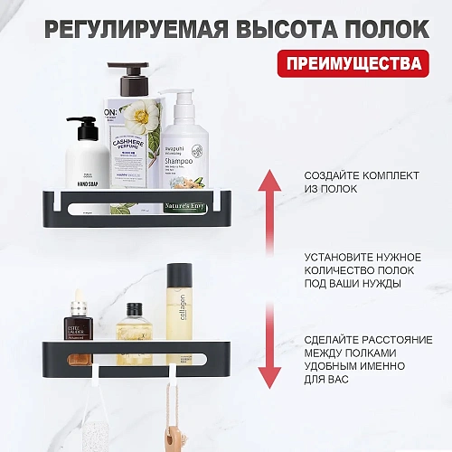 Полка Raglo R340.02.06 290x115x55мм черный Полка Raglo R340.02.06 290x115x55мм черный