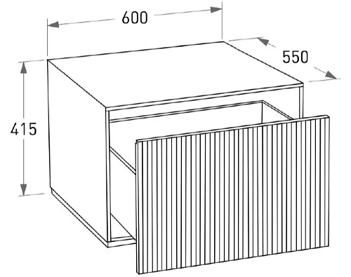 Тумба под раковину Salini Armonia 600x415 27A.2.600.415.04.0 без выреза под сифон, напольная Тумба под раковину Salini Armonia 600x415 27A.2.600.415.04.0 без выреза под сифон, напольная