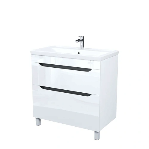 Тумба с раковиной IDDIS Ray RAY80WFi95K напольная, 80 см, белый Тумба с раковиной IDDIS Ray RAY80WFi95K напольная, 80 см, белый