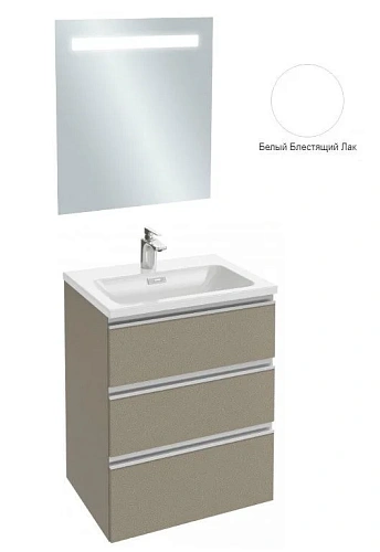 Комплект мебели 60 см Jacob Delafon Vox , белый блестящий лак, с подсветкой, подвесной монтаж EB1411 EB1411-NF+EXAF112-Z-00+EB2050-RA-G1C Комплект мебели 60 см Jacob Delafon Vox , белый блестящий лак, с подсветкой, подвесной монтаж EB1411 EB1411-NF+EXAF112-Z-00+EB2050-RA-G1C