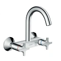 Смеситель для кухни Hansgrohe Eco, настенный, с высоким изливом, 1jet 71284000, хром Смеситель для кухни Hansgrohe Eco, настенный, с высоким изливом, 1jet 71284000, хром