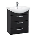 Тумба под раковину Aquaton Ария 50 Н черный глянец 1A140201AA950 Тумба под раковину Aquaton Ария 50 Н черный глянец 1A140201AA950