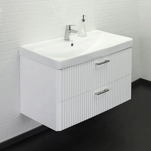 Тумба с раковиной Comforty Ангара-90П 00-00017872 белый матовый раковина Comforty 4490 Тумба с раковиной Comforty Ангара-90П 00-00017872 белый матовый раковина Comforty 4490