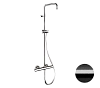 Душевая система Remer Elegance EQ32ASSDCFP термостатическая, черный брашированный хром Душевая система Remer Elegance EQ32ASSDCFP термостатическая, черный брашированный хром