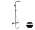 Душевая система Remer Elegance EQ32ASSDCFP термостатическая, черный брашированный хром Душевая система Remer Elegance EQ32ASSDCFP термостатическая, черный брашированный хром