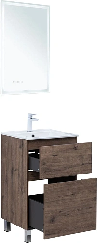 Тумба под раковину Aquanet Алвита New 50 00344126 напольная, дуб веллингтон табак Тумба под раковину Aquanet Алвита New 50 00344126 напольная, дуб веллингтон табак