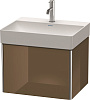 Картинка анонса товара «тумба под раковину duravit xsquare xs406106161 подвесная 58 см коричнево-оливковый глянцевый»