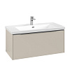 Картинка анонса товара «тумба под раковину villeroy &amp; boch subway 3.0 с подсветкой cashmere grey / cashmere grey c569l0vn»