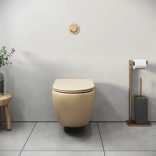 Унитаз подвесной GROSSMAN GR-4455BEMS Color 485x360x375 бежевый матовый безободковый с тонкой крышкой Унитаз подвесной GROSSMAN GR-4455BEMS Color 485x360x375 бежевый матовый безободковый с тонкой крышкой