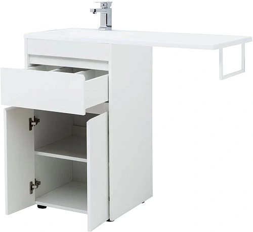Тумба под раковину Aquanet Токио 48 белый (напольная, 1 ящик, 2 дверцы) 00237744 Тумба под раковину Aquanet Токио 48 белый (напольная, 1 ящик, 2 дверцы) 00237744