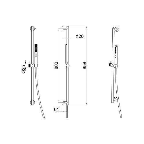 Душевой гарнитур Allen Brau Priority 5.31010-00 Душевой гарнитур Allen Brau Priority 5.31010-00