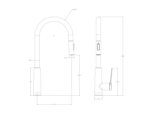 Смеситель для кухни Wonzon & Woghand с выдвижным изливом, брашированное золото (WW-A20782-BG) Смеситель для кухни Wonzon & Woghand с выдвижным изливом, брашированное золото (WW-A20782-BG)