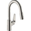 Смеситель для кухни Hansgrohe Focus M42 180, с вытяжным душем, 2jet, sBox 71821800, под сталь