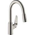 Смеситель для кухни Hansgrohe Focus M42 180, с вытяжным душем, 2jet, sBox 71821800, под сталь Смеситель для кухни Hansgrohe Focus M42 180, с вытяжным душем, 2jet, sBox 71821800, под сталь