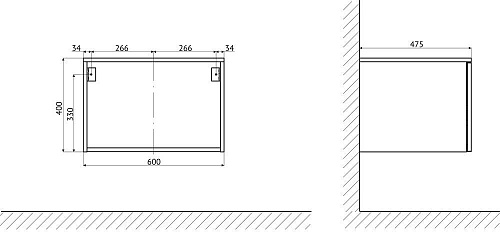 Столешница STWORKI Ольборг 120 дуб французский, без отверстий, 2 тумбы 60 + 2 раковины 483407 Столешница STWORKI Ольборг 120 дуб французский, без отверстий, 2 тумбы 60 + 2 раковины 483407
