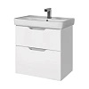 Тумба под раковину DREJA Q, 55 см, подвесная, 2 ящика, белый глянец 99.0007 Тумба под раковину DREJA Q, 55 см, подвесная, 2 ящика, белый глянец 99.0007
