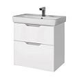 Тумба под раковину DREJA Q, 55 см, подвесная, 2 ящика, белый глянец 99.0007 Тумба под раковину DREJA Q, 55 см, подвесная, 2 ящика, белый глянец 99.0007