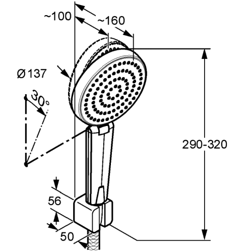 Душевой гарнитур Kludi A-Qai 6615005-00 Душевой гарнитур Kludi A-Qai 6615005-00