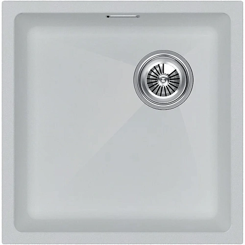 Кухонная мойка Paulmark LUMI 45UNI-SKEW LU45SK-WH, белый, 455х440 Кухонная мойка Paulmark LUMI 45UNI-SKEW LU45SK-WH, белый, 455х440