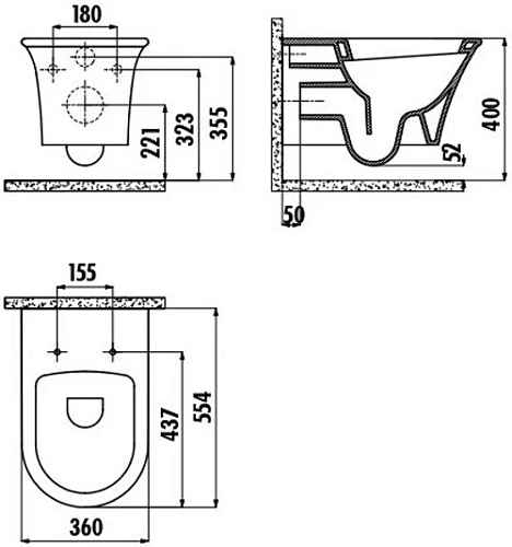 Унитаз SMART Creavit Moon MO320-00CB00E-0000 с биде, белый Унитаз SMART Creavit Moon MO320-00CB00E-0000 с биде, белый