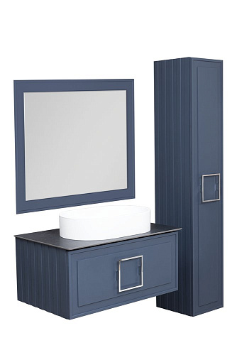 Зеркало LA FENICE Cubo Blu Grigio 100х80, синее FNC-02-CUB-BG-100-80 Зеркало LA FENICE Cubo Blu Grigio 100х80, синее FNC-02-CUB-BG-100-80