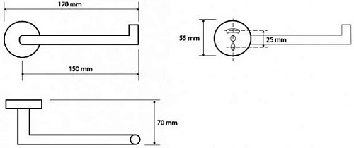 Держатель туалетной бумаги Bemeta DARK 104212030L Держатель туалетной бумаги Bemeta DARK 104212030L