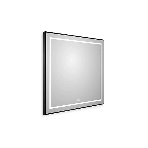 Зеркало BelBagno SPC-KRAFT-900-800-LED-TCH-WARM-NERO 900x32x800 мм с подсветкой сенсорным выключателем и подогревом Зеркало BelBagno SPC-KRAFT-900-800-LED-TCH-WARM-NERO 900x32x800 мм с подсветкой сенсорным выключателем и подогревом