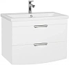 Тумба под раковину Style Line Жасмин 2 (2 ящ.), Комо 80, Люкс белая, PLUS ЛС-000010037