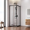 Душевой уголок AM.PM Gem W90G-403-8080-BT 80x80 черный матовый, стекло прозрачное Душевой уголок AM.PM Gem W90G-403-8080-BT 80x80 черный матовый, стекло прозрачное