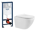 Комплект инсталляции GROHE Rapid SL 38721001 с подвесным унитазом Teso azaro Secretum TAU001 и панелью смыва TAU001-Rapid SL Комплект инсталляции GROHE Rapid SL 38721001 с подвесным унитазом Teso azaro Secretum TAU001 и панелью смыва TAU001-Rapid SL