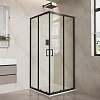 Душевой уголок Aquatek AQ.KV.100.1BL стекло прозрачное, квадратный, двери раздвижные, 200x100x100 см, профиль черный матовый Душевой уголок Aquatek AQ.KV.100.1BL стекло прозрачное, квадратный, двери раздвижные, 200x100x100 см, профиль черный матовый