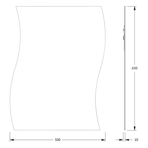 Зеркало Evoform Primary BY 0098 50х65 см со шлифованной кромкой Зеркало Evoform Primary BY 0098 50х65 см со шлифованной кромкой