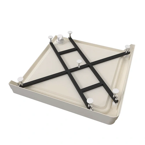 Душевой уголок Radomir Дрим 100 1-03-6-0-0-1190 квадратный, стекло прозрачное, поддон с каркасом и сифоном, профиль черный Душевой уголок Radomir Дрим 100 1-03-6-0-0-1190 квадратный, стекло прозрачное, поддон с каркасом и сифоном, профиль черный