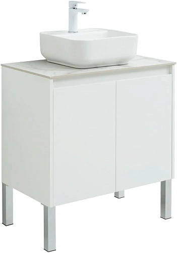 Тумба под раковину Aquanet Nova Lite 75 белый глянец (2 дверцы) 00298850 Тумба под раковину Aquanet Nova Lite 75 белый глянец (2 дверцы) 00298850