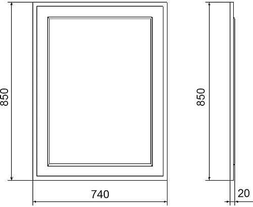 Зеркало STWORKI Хадстен 80 серое, прямоугольное, настенное 540825 Зеркало STWORKI Хадстен 80 серое, прямоугольное, настенное 540825
