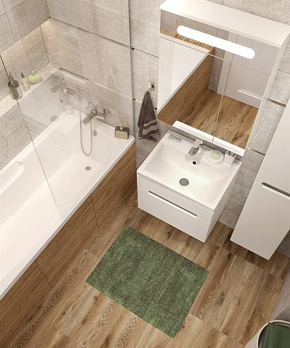 Тумба с раковиной DIWO Коломна 60, подвесная с накладной раковиной, белая, МДФ 462635 Тумба с раковиной DIWO Коломна 60, подвесная с накладной раковиной, белая, МДФ 462635