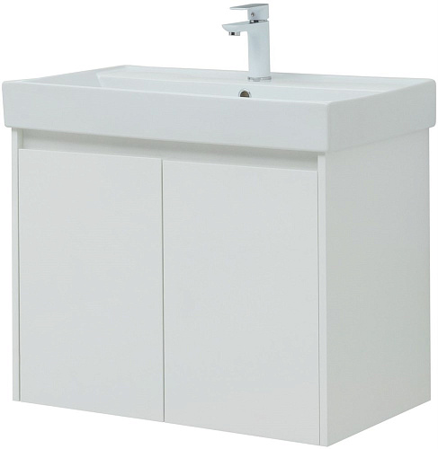 Тумба под раковину Aquanet Nova Lite 75 белый глянец (2 дверцы) 00298850 Тумба под раковину Aquanet Nova Lite 75 белый глянец (2 дверцы) 00298850