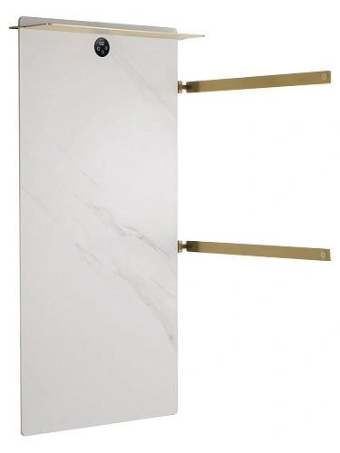 Полотенцесушитель электрический Wonzon & Woghand STUTTGART (WW-A504W-BG) с каменной плитой белый мрамор, брашированное золото Полотенцесушитель электрический Wonzon & Woghand STUTTGART (WW-A504W-BG) с каменной плитой белый мрамор, брашированное золото