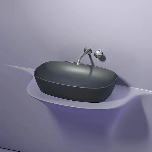 Раковина Ceramica Nova ELEMENT CN6049MDH Темный Антрацит матовый накладная Раковина Ceramica Nova ELEMENT CN6049MDH Темный Антрацит матовый накладная