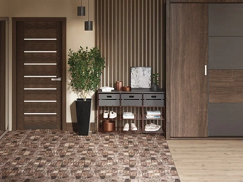 Керамогранит Cersanit Vilio коричневый рельеф 29,8x29,8 16427 Керамогранит Cersanit Vilio коричневый рельеф 29,8x29,8 16427