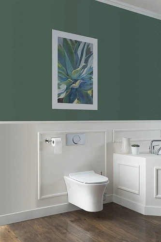 Унитаз подвесной Aquanet Rimless Roll-W CL-12249D с сиденьем Унитаз подвесной Aquanet Rimless Roll-W CL-12249D с сиденьем