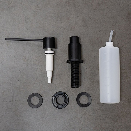 дозатор жидкого мыла Lemark LM8203BL, врезной, черный матовый дозатор жидкого мыла Lemark LM8203BL, врезной, черный матовый