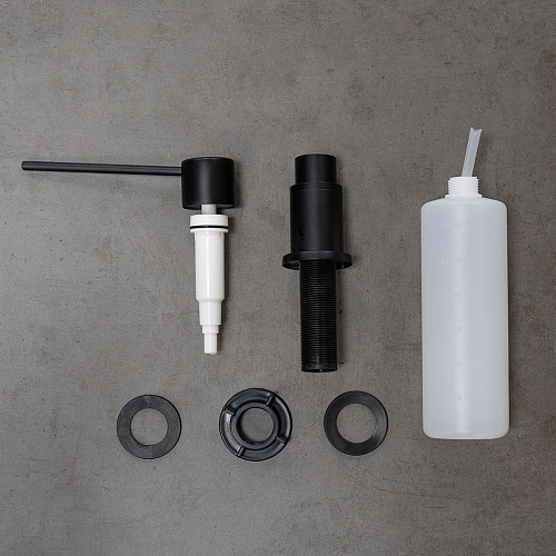 дозатор жидкого мыла Lemark LM8203BL, врезной, черный матовый дозатор жидкого мыла Lemark LM8203BL, врезной, черный матовый