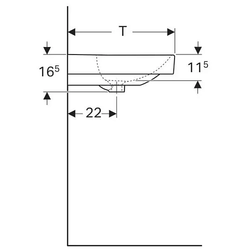 Раковина прямоугольная Geberit Smyle Square 500.251.01.1 Раковина прямоугольная Geberit Smyle Square 500.251.01.1