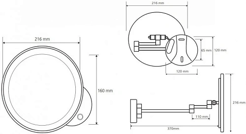 Зеркало косметическое Bemeta 112101149 Зеркало косметическое Bemeta 112101149